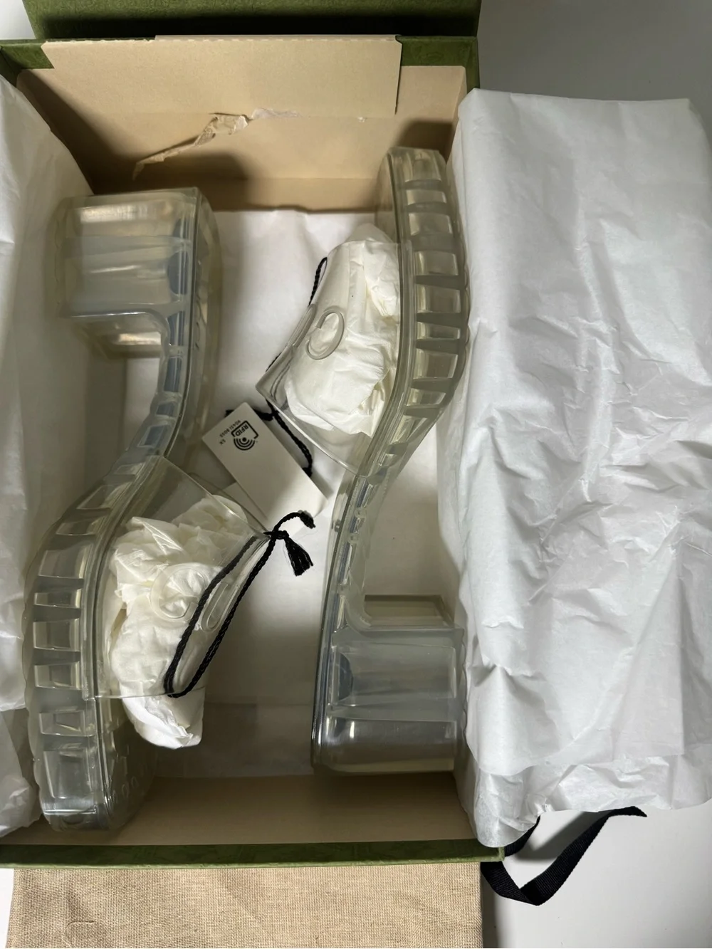 Gucci transparent rubber